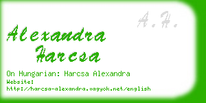 alexandra harcsa business card